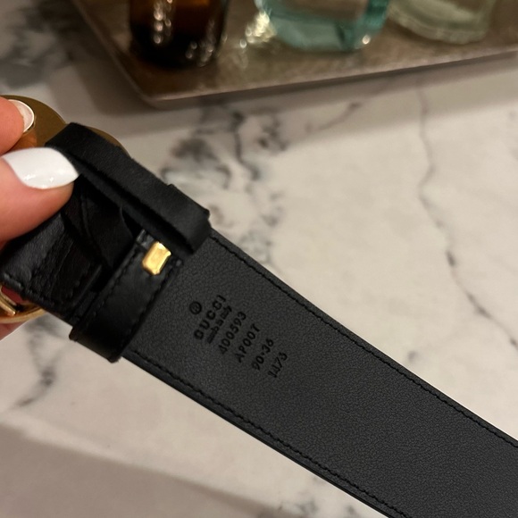 Statement double g Gucci Belt 90 GG MARMONT - Picture 3 of 6